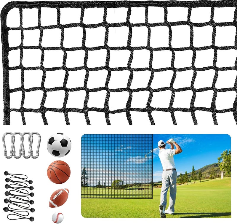 Fahnemt Golf Nets for Backyard Driving, Golf Net for Practice Barrier Net, Sports Netting for Hitting Golf, Baseball, Hockey, Soccer, Pitching Simulators, black - Image 1